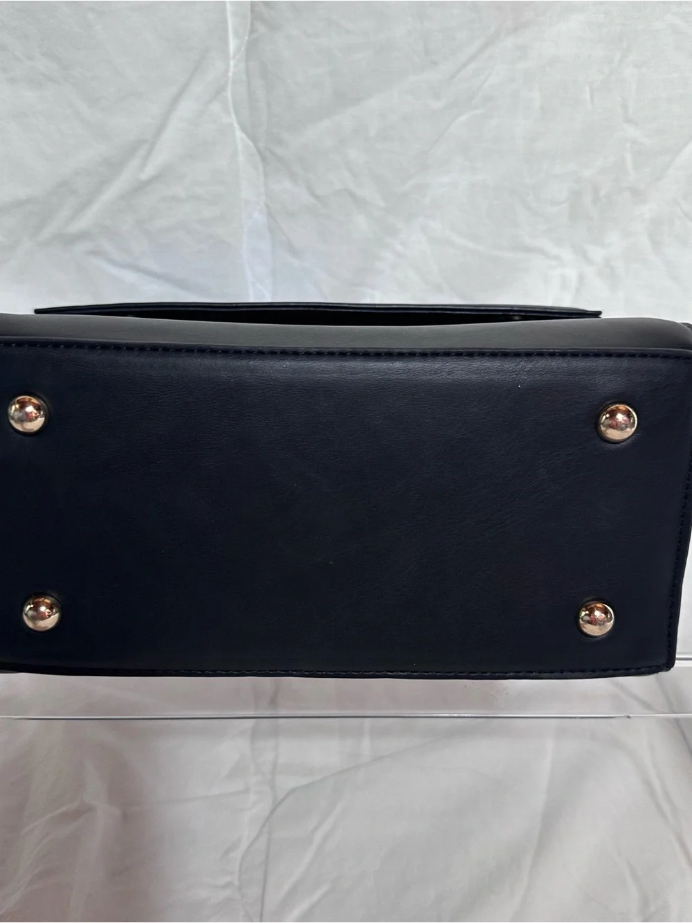 Vintage Joan & David Black Leather Satchel with Top Handle